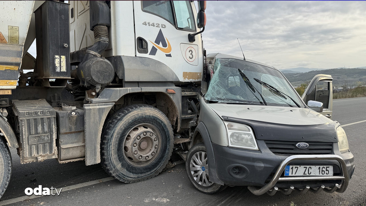 Çanakkale’de kamyon aracı biçti