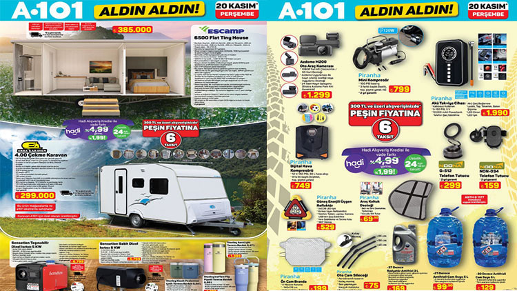 A101 AKTÜEL AFİŞİ 20 KASIM 2025 (BU HAFTA İNDİRİMLERİ) || A101 Aldın Aldın kataloğu yeni ürünleri neler? A101 broşürü ile flat tiny house, çekme karavan, akü takviye cihazı, dijital piyano, bateri seti geliyor