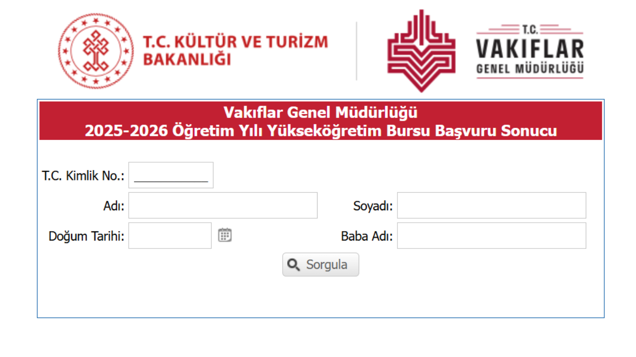 VGM BURS SONUÇLARI AÇIKLANDI! Burs sonuç sorgulama ekranı