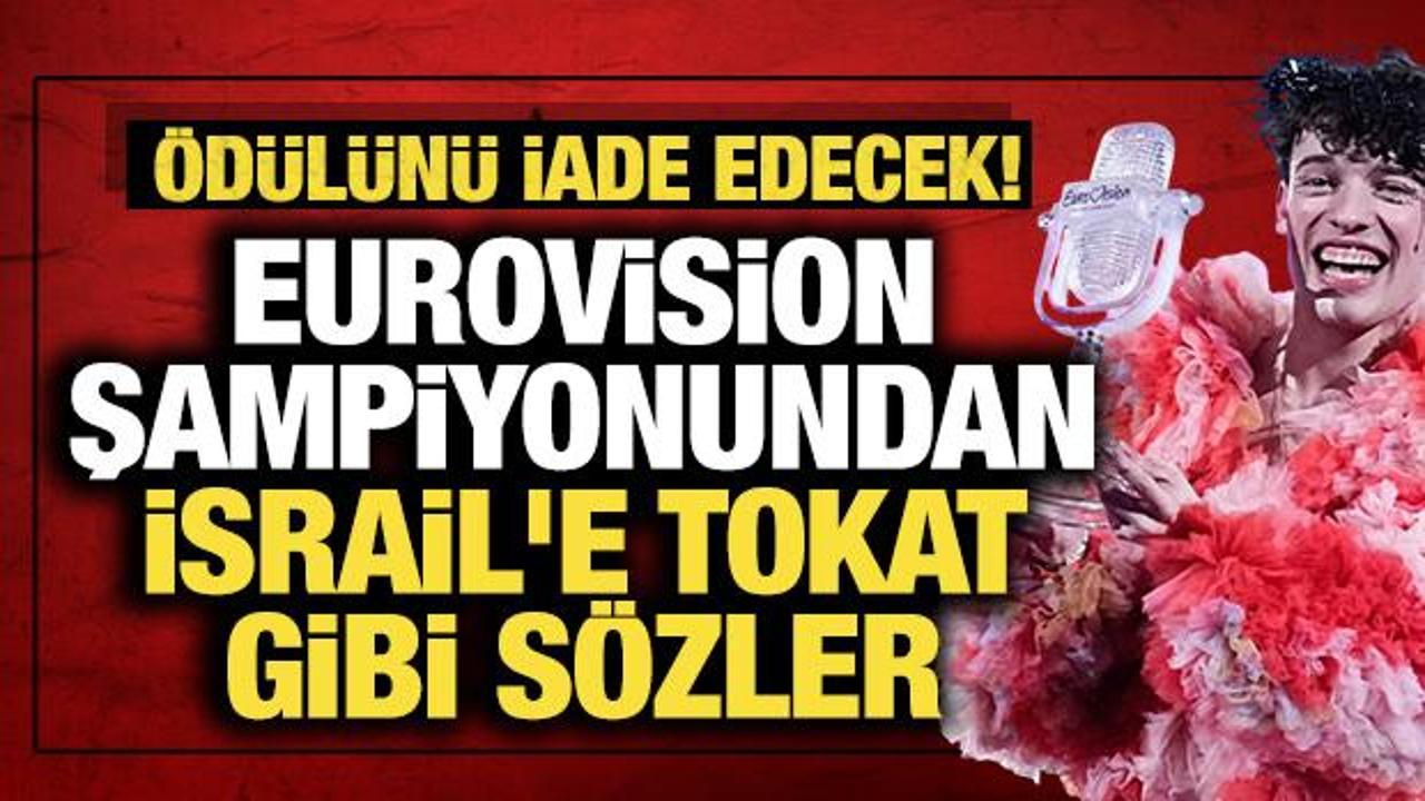 Eurovision şampiyonundan İsrail’e tokat gibi sözler: Ödülünü iade edecek!